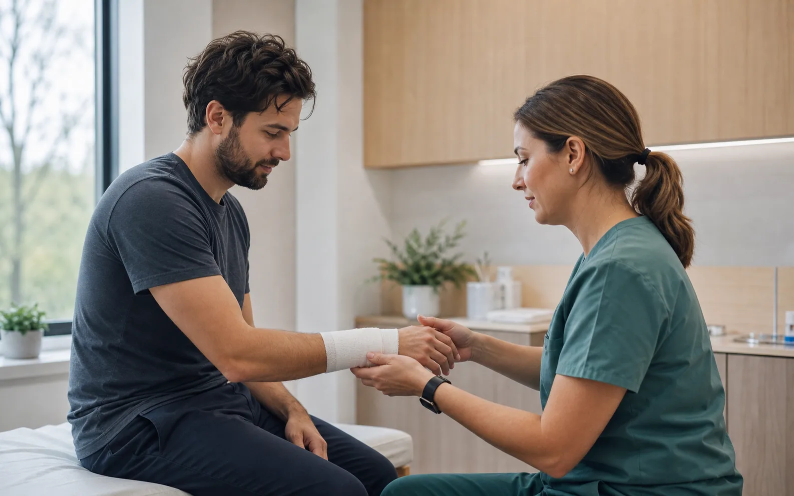 A calm fictional urgent care care setting