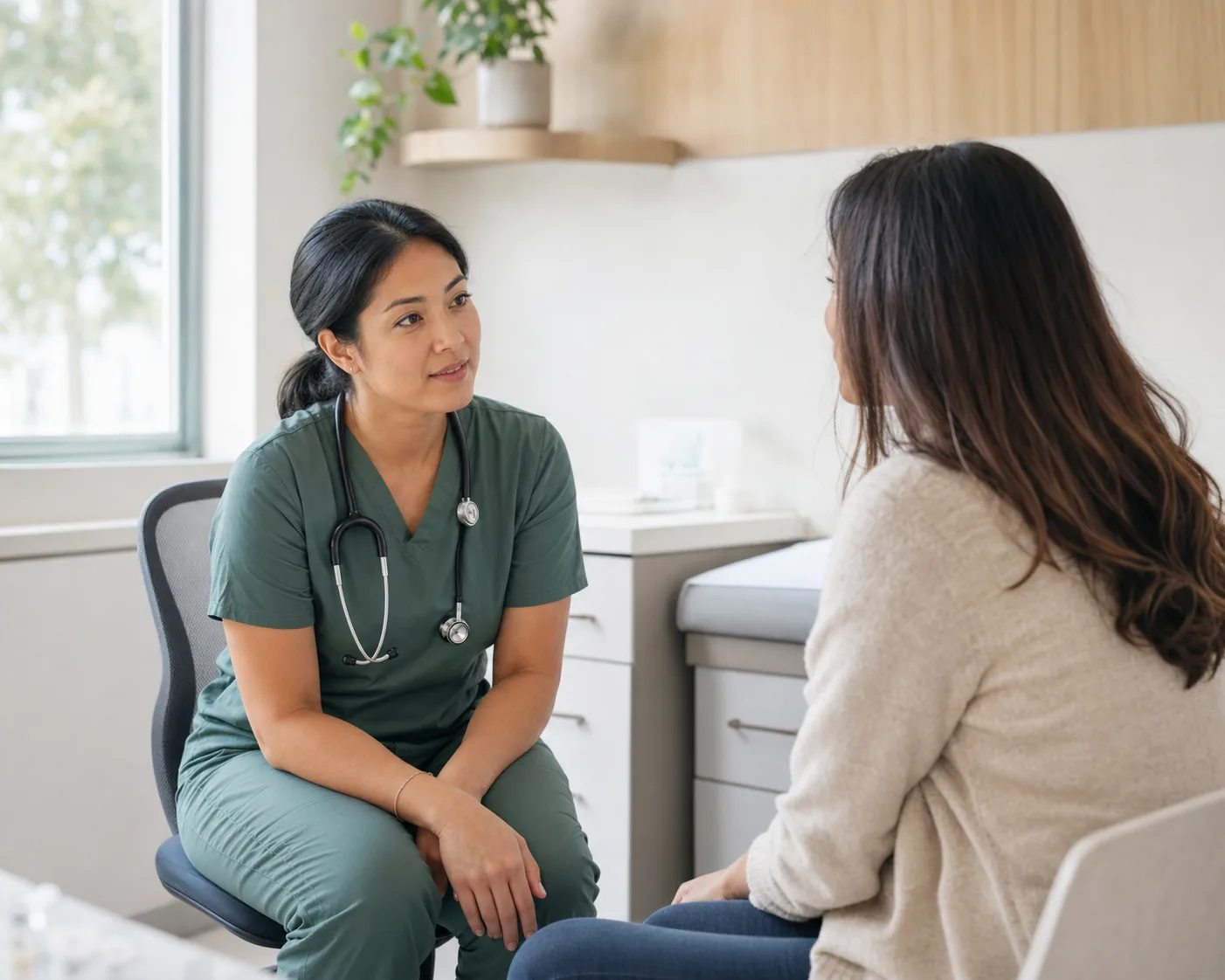 A calm fictional women's health care setting